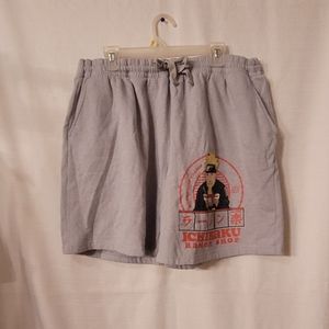 Naruto Shippuden Collection Grey "Ichiraku Ramen Shop" Fleece Shorts